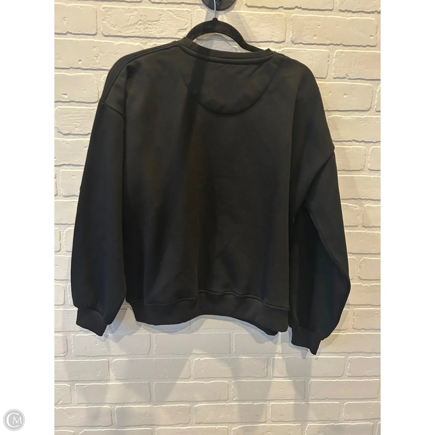 Sweatshirt Crewneck By Pressbox In Black & Gold, Size: S