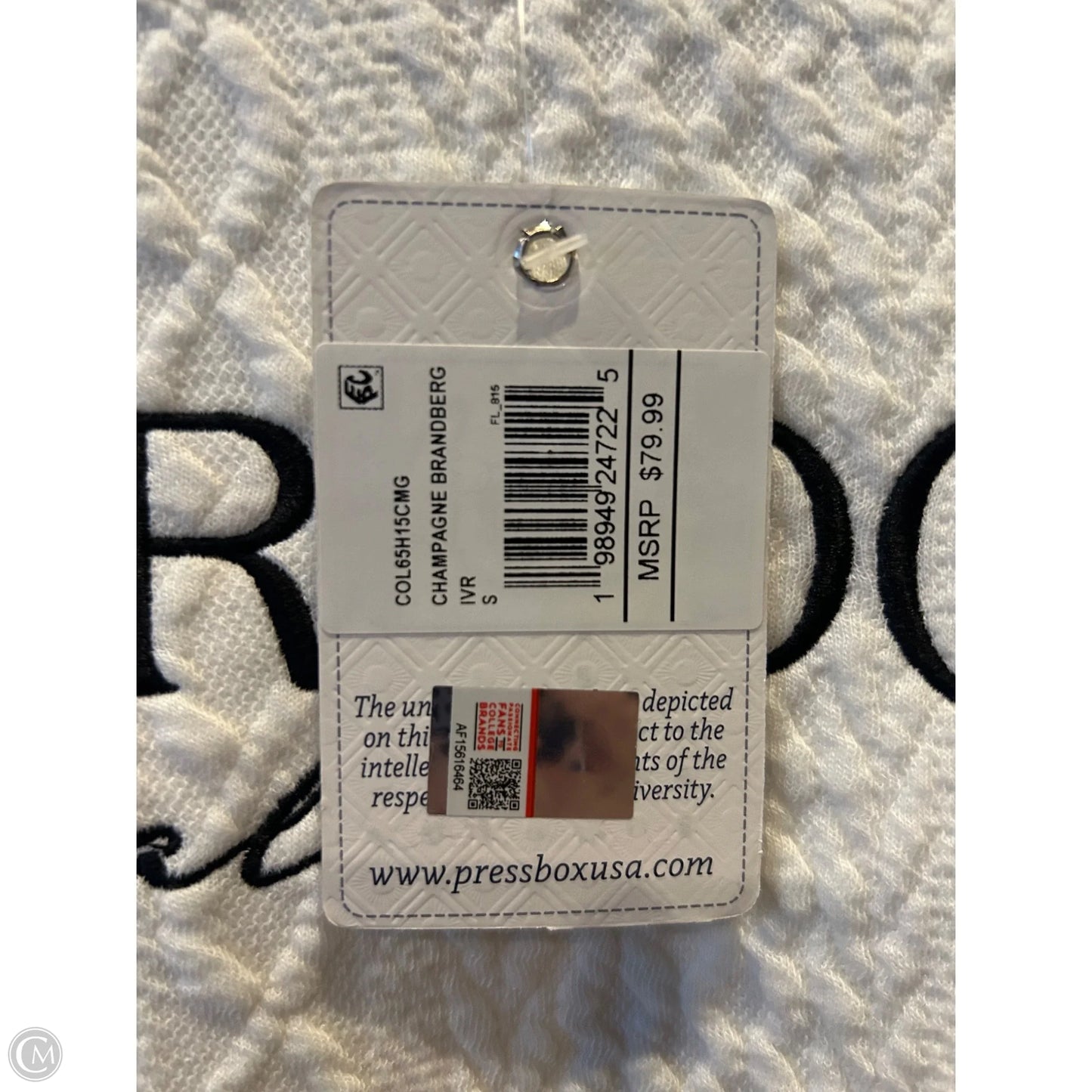 Sweatshirt Crewneck By Pressbox In White, Size: S