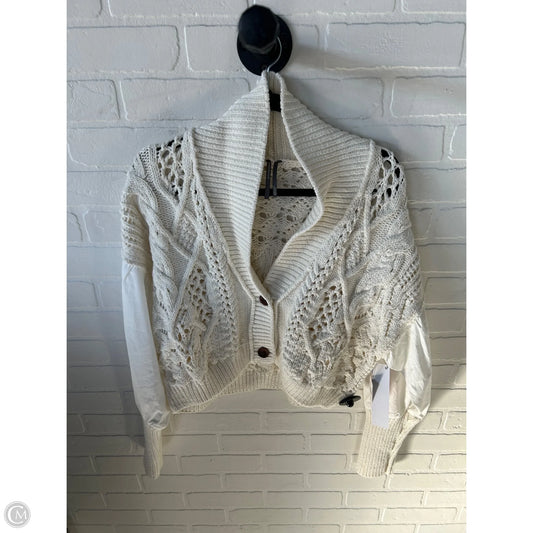 Sweater Cardigan By Anthropologie In Cream, Size: M