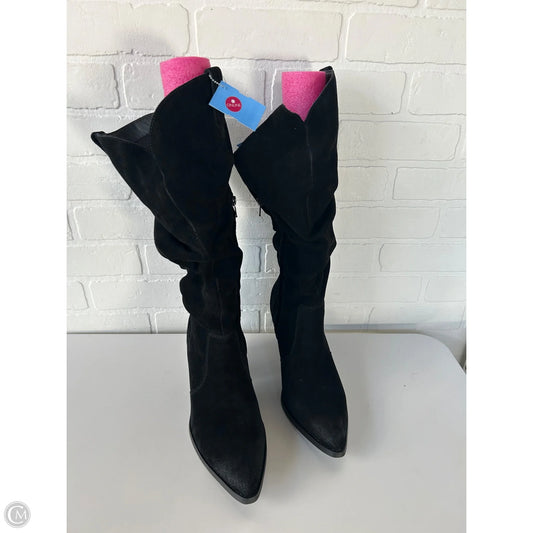 Boots Knee Heels By Crown Vintage In Black, Size: 11