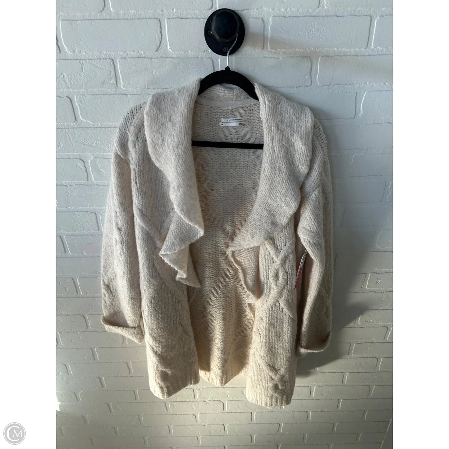 Sweater Cardigan By Anthropologie In Cream, Size: Xxs