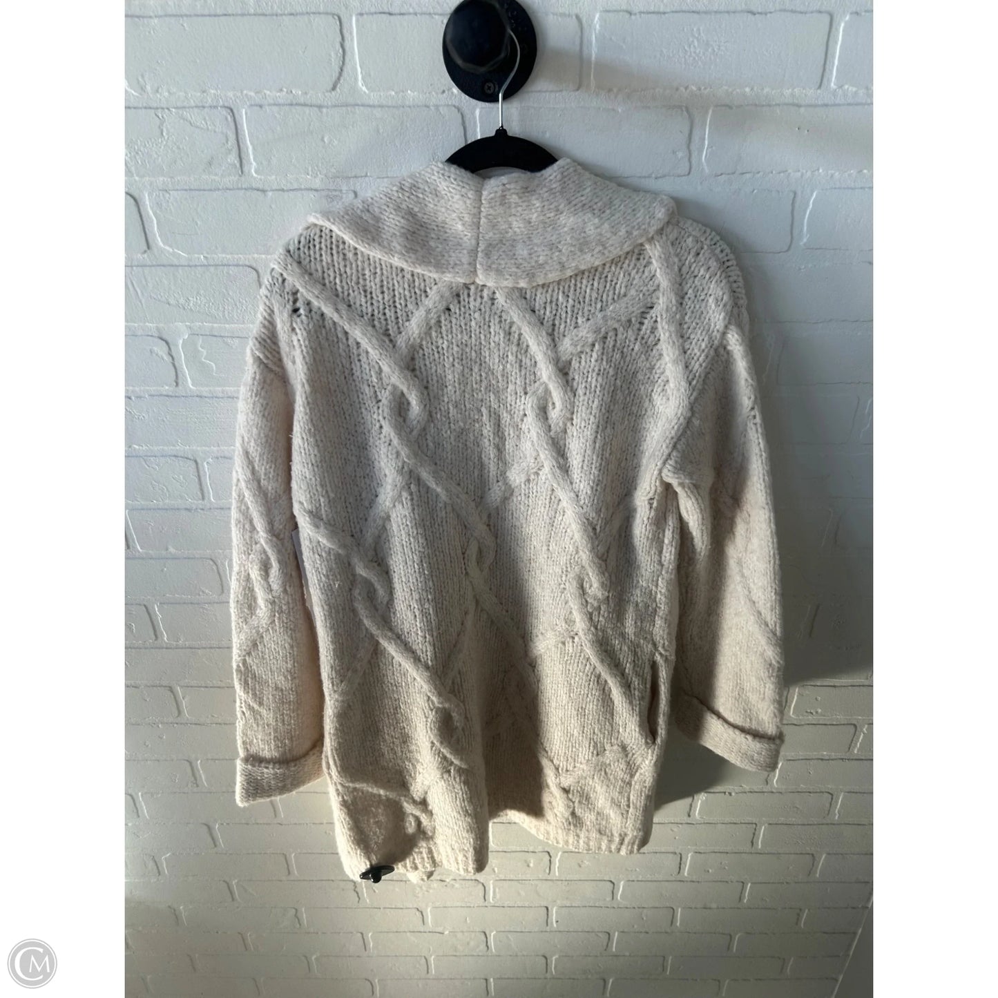 Sweater Cardigan By Anthropologie In Cream, Size: Xxs