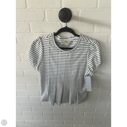 Top Short Sleeve By Maeve In Black & White, Size: S