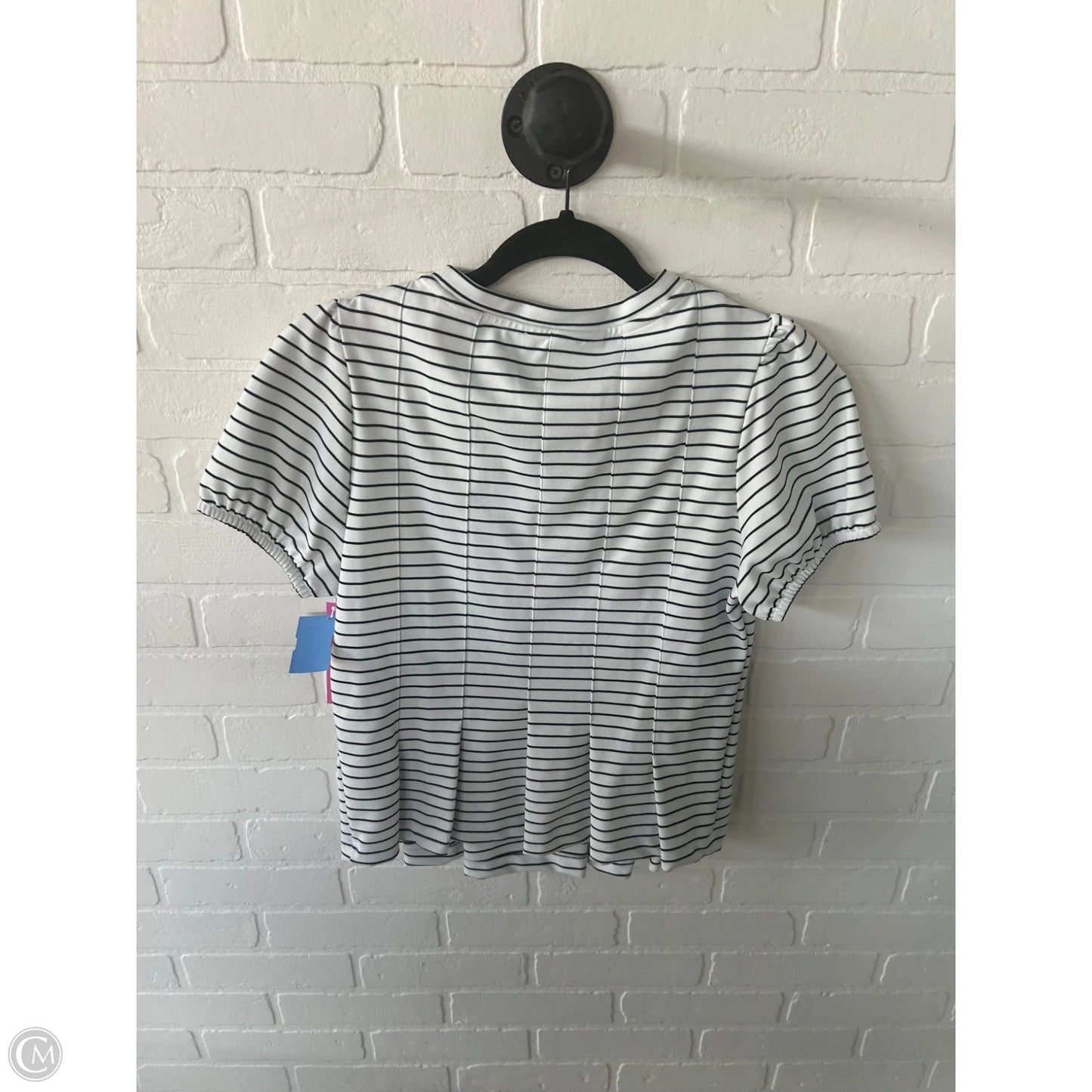 Top Short Sleeve By Maeve In Black & White, Size: S