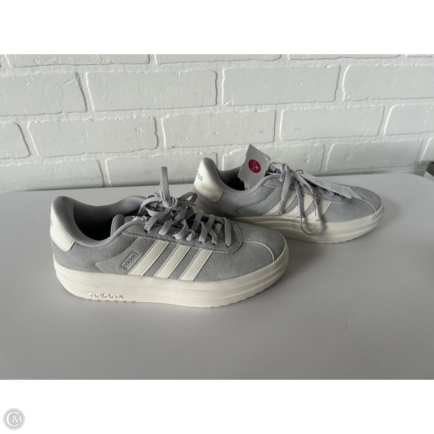 Shoes Sneakers By Adidas In Grey & White, Size: 6
