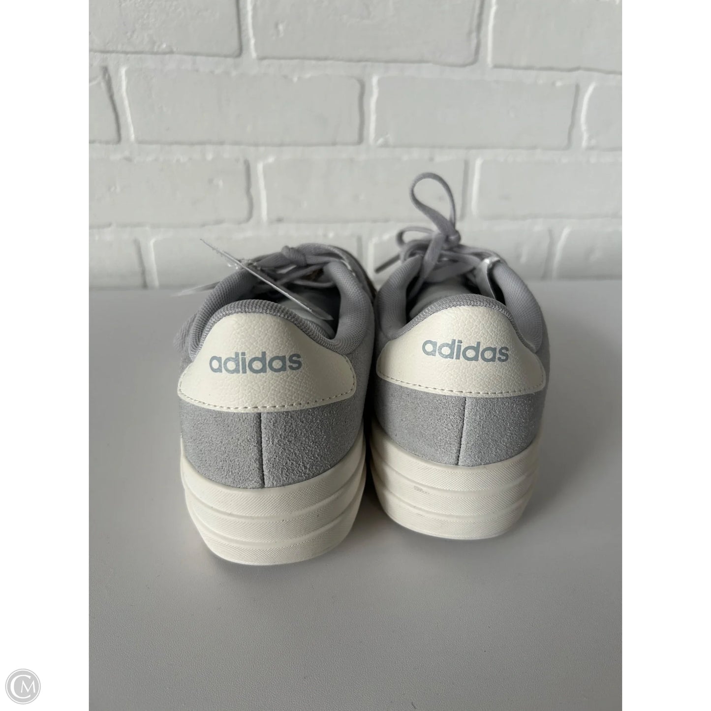 Shoes Sneakers By Adidas In Grey & White, Size: 6