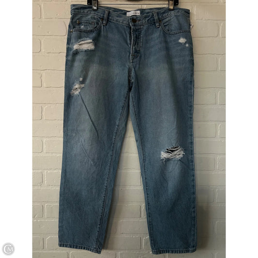 Jeans Boyfriend By Loft In Blue Denim, Size: 12