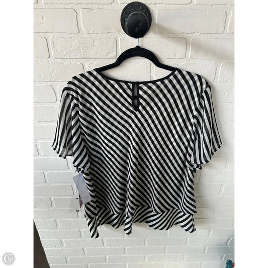 Top Short Sleeve By Vince Camuto In Black & Tan, Size: Xxl