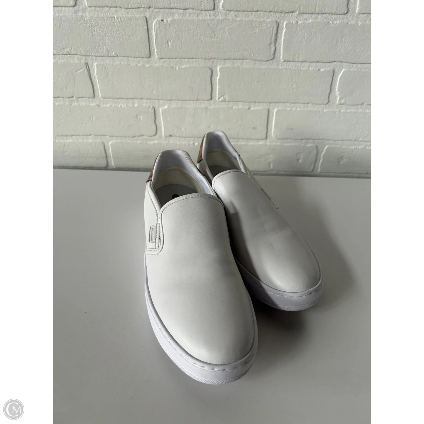 Shoes Designer By Coach In Tan & White, Size: 10