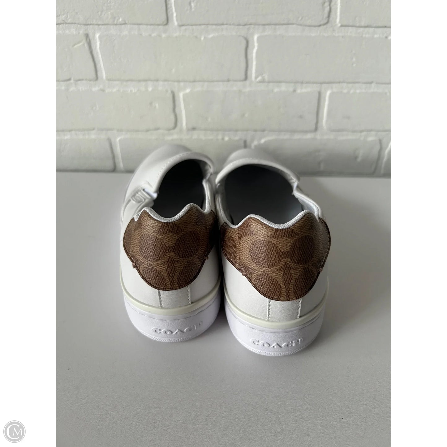 Shoes Designer By Coach In Tan & White, Size: 10