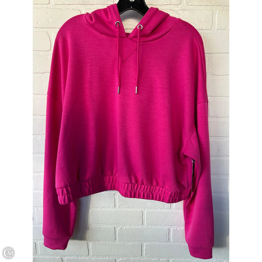 Sweatshirt Hoodie By Scoop In Pink, Size: L