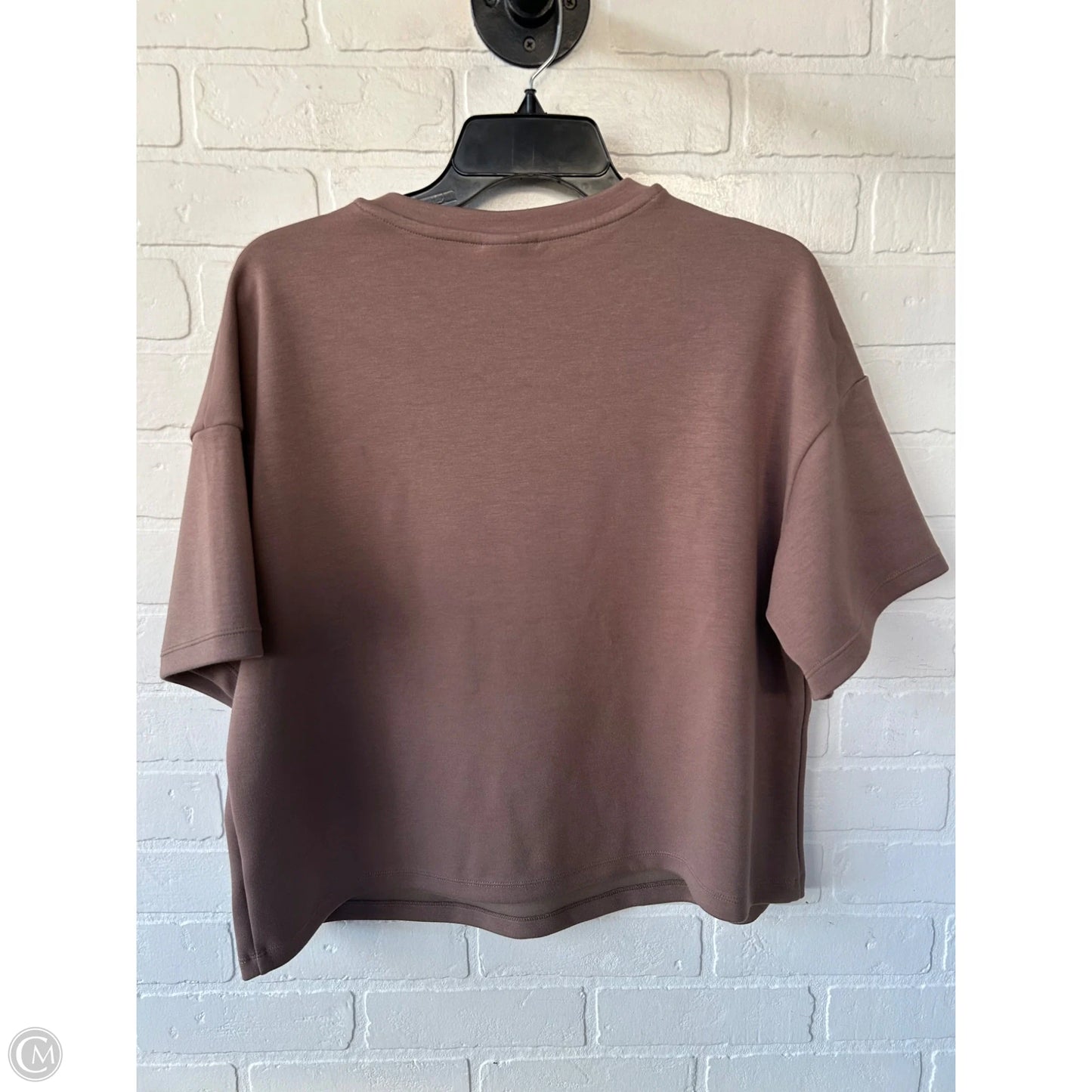Top Short Sleeve By Scoop In Brown, Size: L