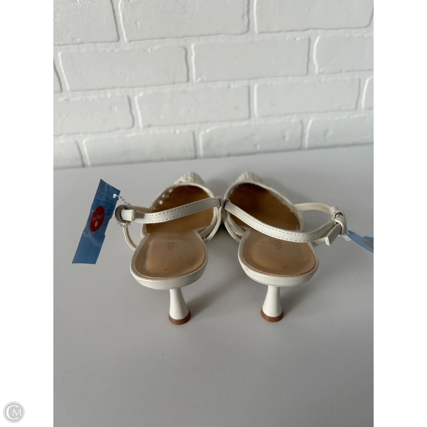 Shoes Heels Kitten By Nine West In Cream, Size: 8.5