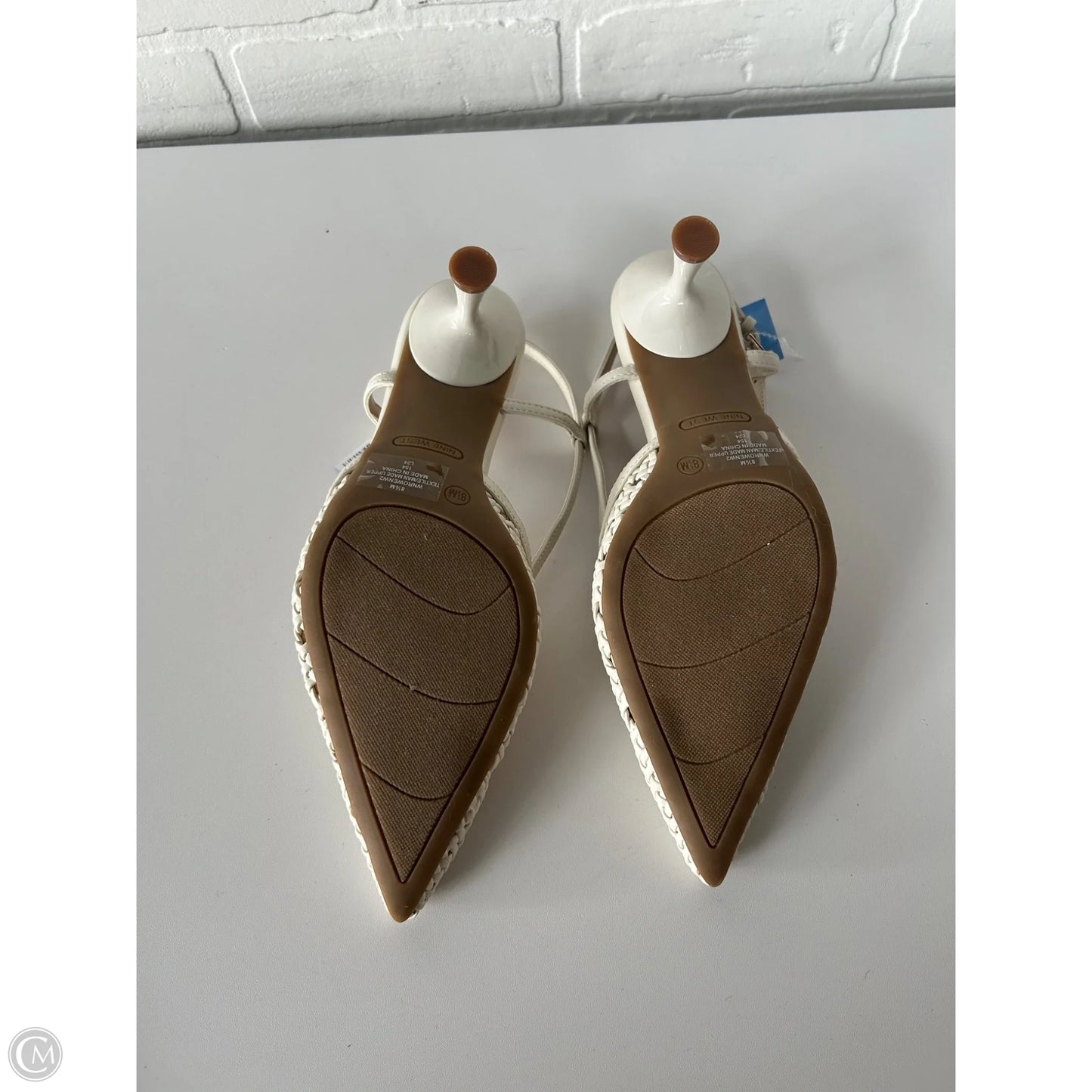 Shoes Heels Kitten By Nine West In Cream, Size: 8.5