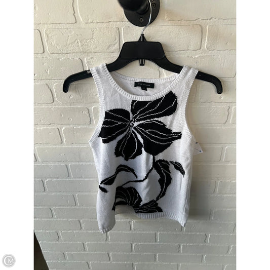 Vest Sweater By Ann Taylor In Black & White, Size: Xsp