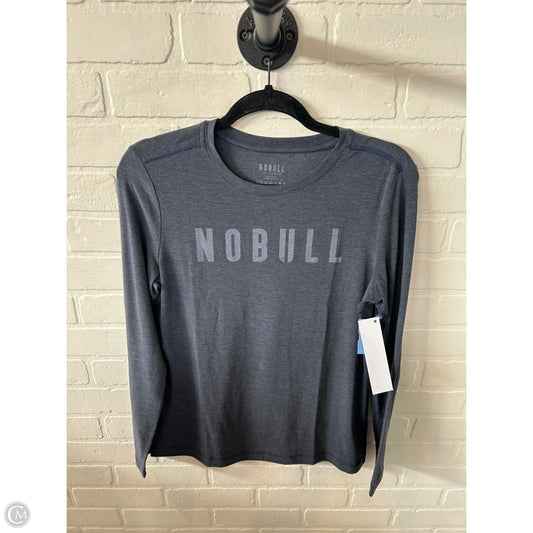 Athletic Top Long Sleeve Crewneck By Nobull In Blue, Size: S