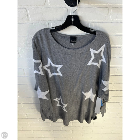 Sweater By Aaeda In Grey & White, Size: 2x