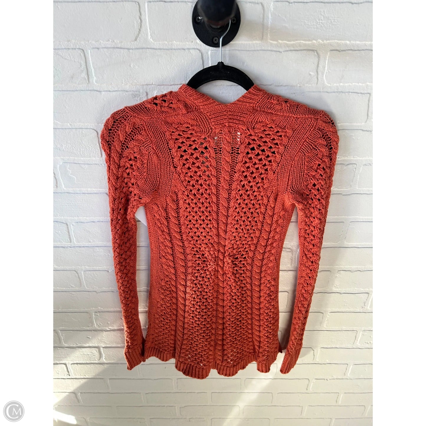 Sweater Cardigan By Clothes Mentor In Orange, Size: Xs