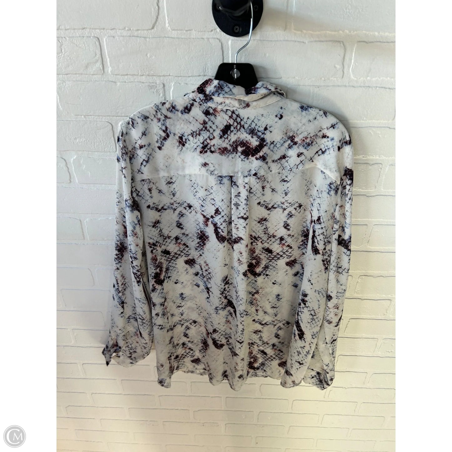 Top Long Sleeve By Rose And Olive In Blue & Brown, Size: Xl