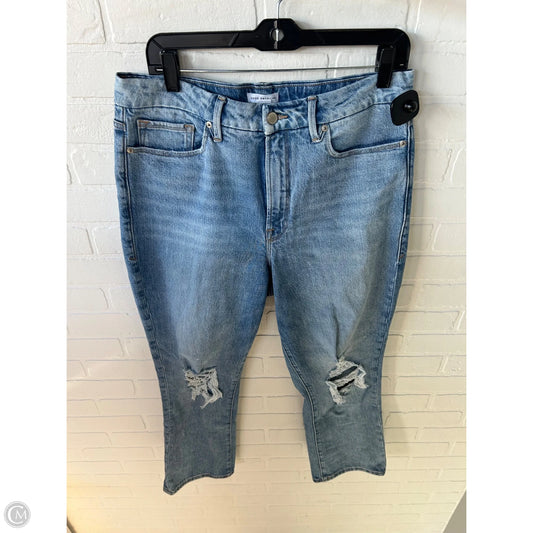 Jeans Straight By Good American In Blue Denim, Size: 14