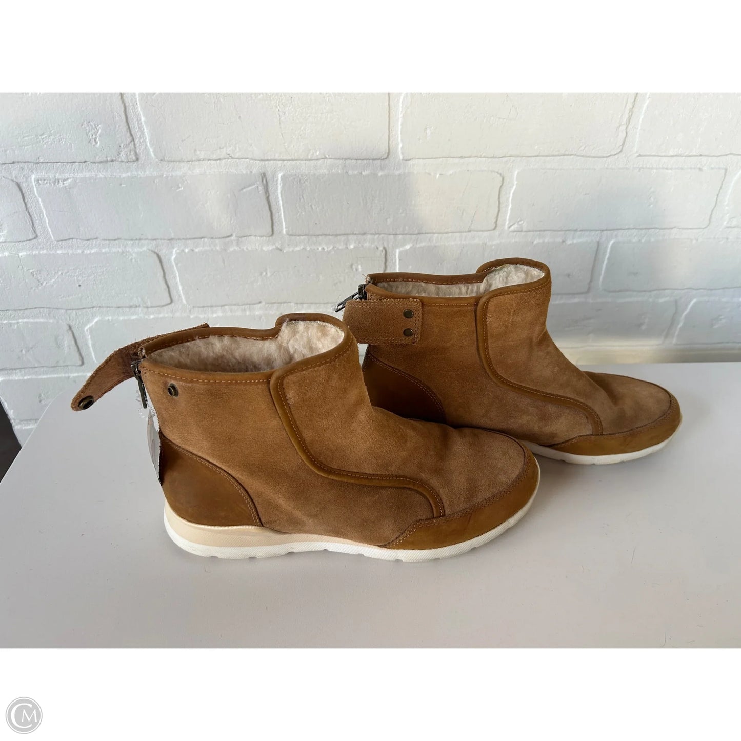 Boots Designer By Ugg In Brown, Size: 7