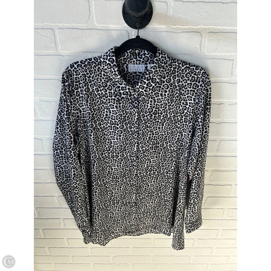 Top Long Sleeve By Joan Rivers In Black & White, Size: Xl