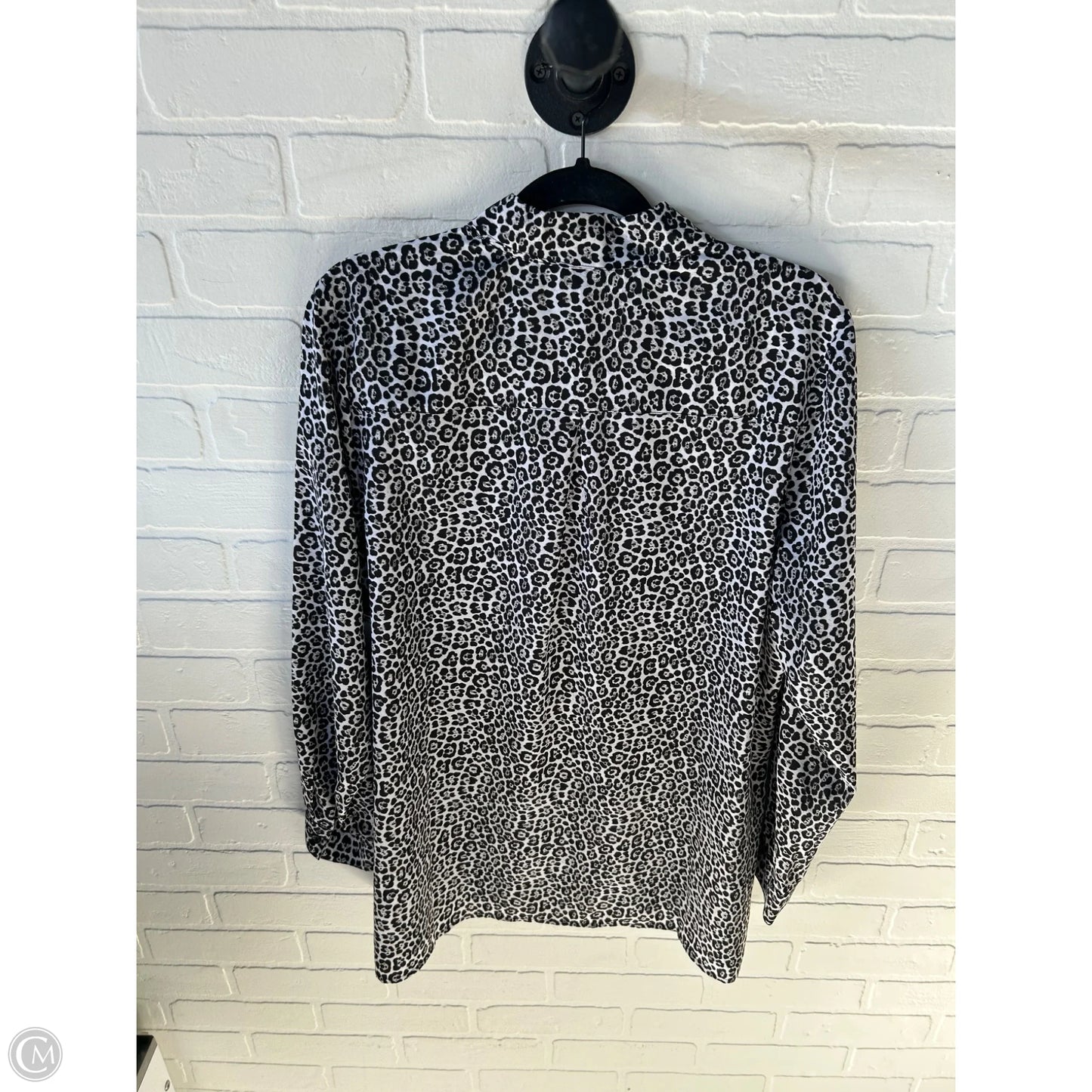Top Long Sleeve By Joan Rivers In Black & White, Size: Xl