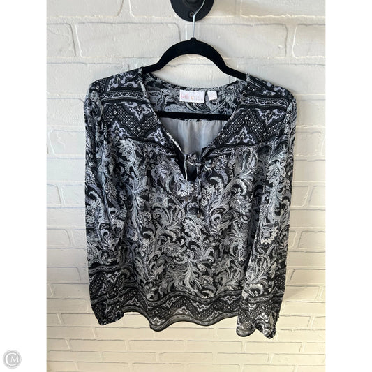 Top Sleeveless By Belle By Kim Gravel In Black & Blue, Size: L