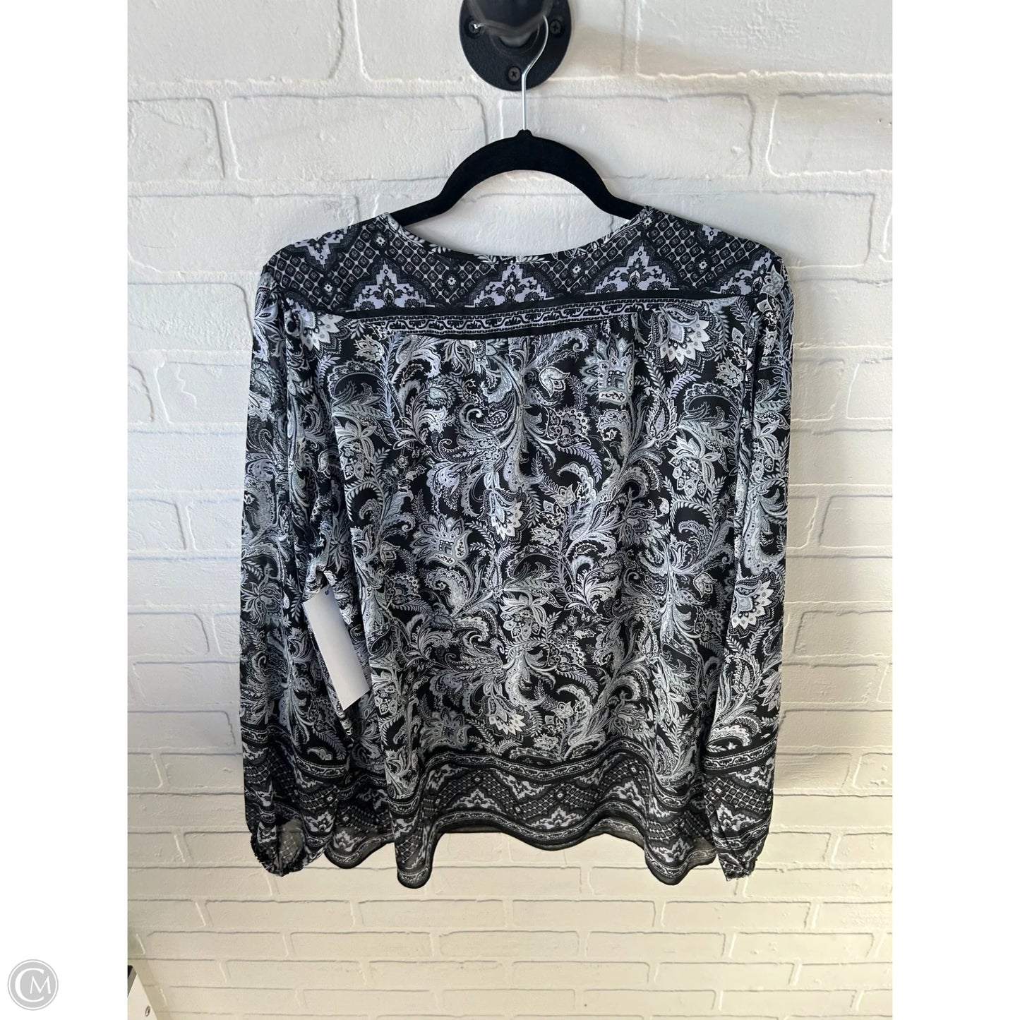 Top Sleeveless By Belle By Kim Gravel In Black & Blue, Size: L