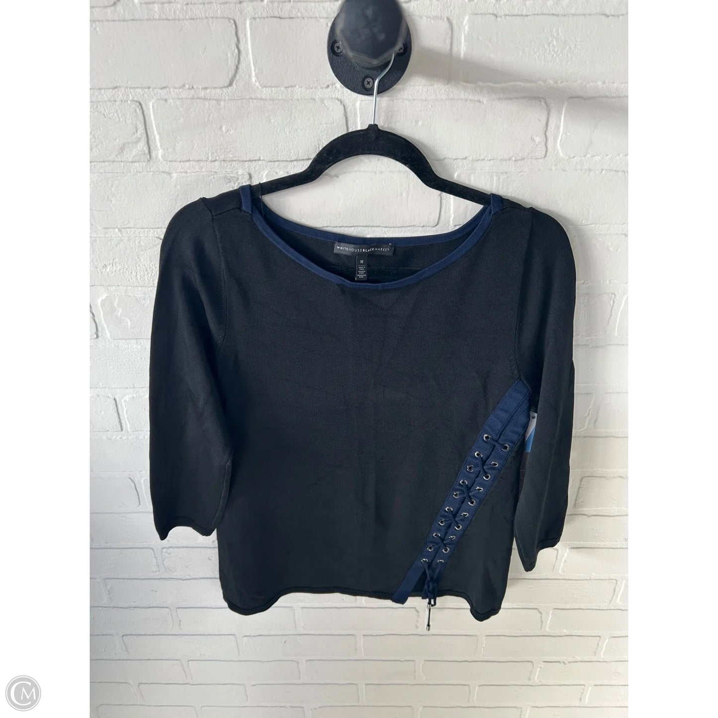 Sweater By White House Black Market In Black & Blue, Size: M