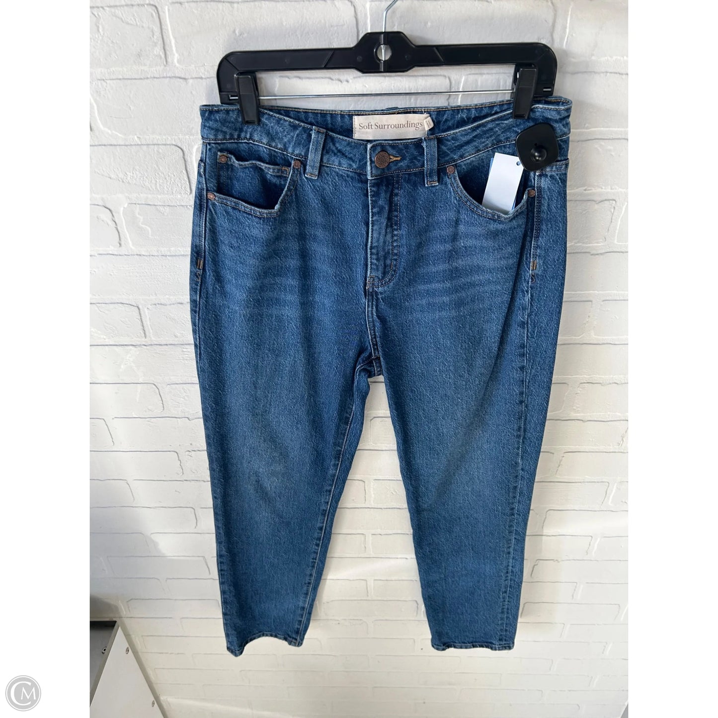 Jeans Straight By Soft Surroundings In Blue Denim, Size: 8