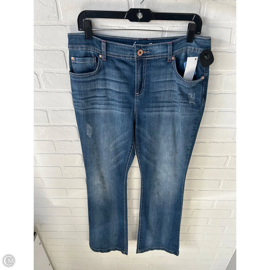 Jeans Flared By Inc In Blue Denim, Size: 8