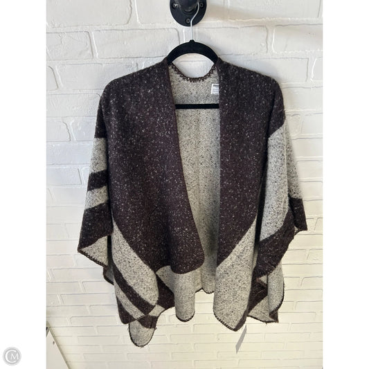 Poncho By Clothes Mentor In Brown & Grey, Size: 0