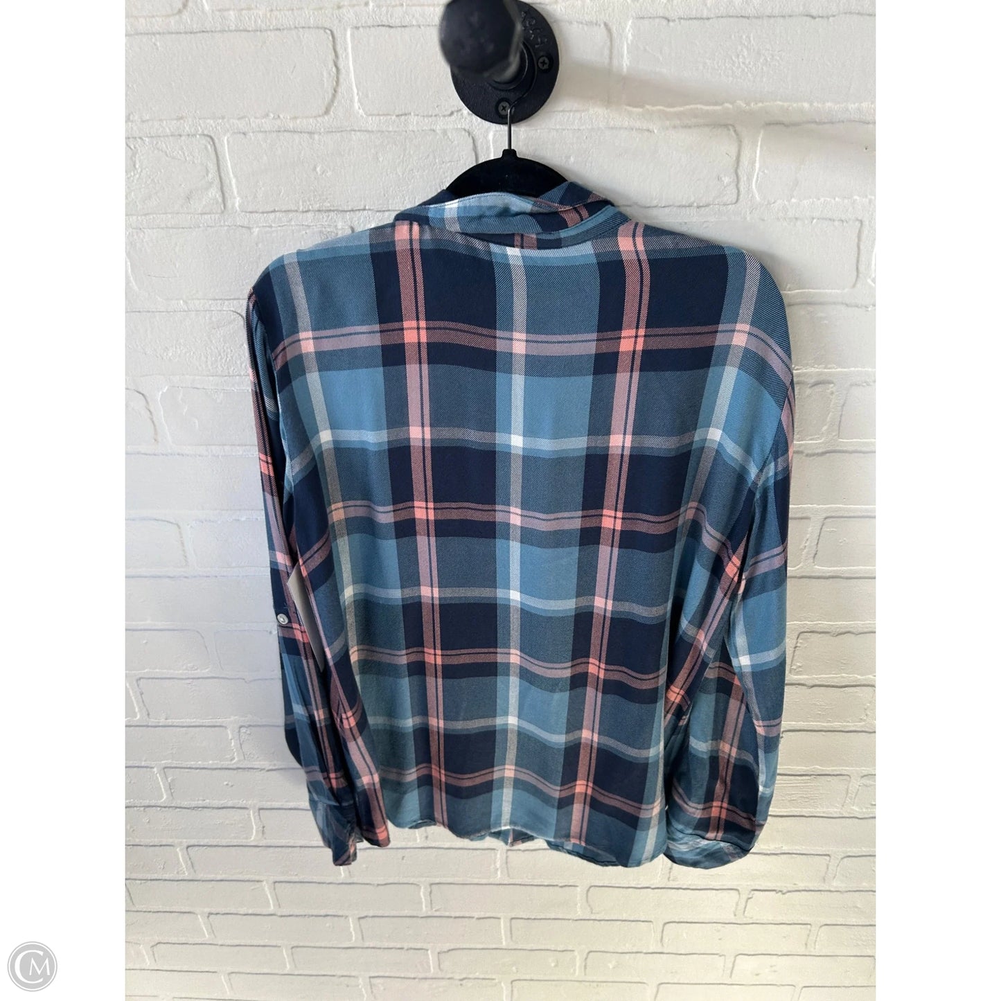 Top Long Sleeve By Sanctuary In Blue & Pink, Size: L