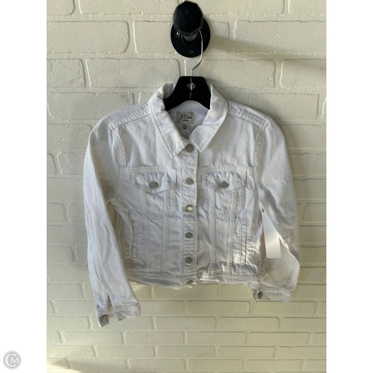 Jacket Denim By J. Crew In White Denim, Size: Xs