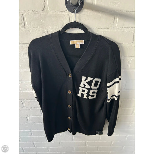 Sweater Cardigan By Michael By Michael Kors In Black & White, Size: S