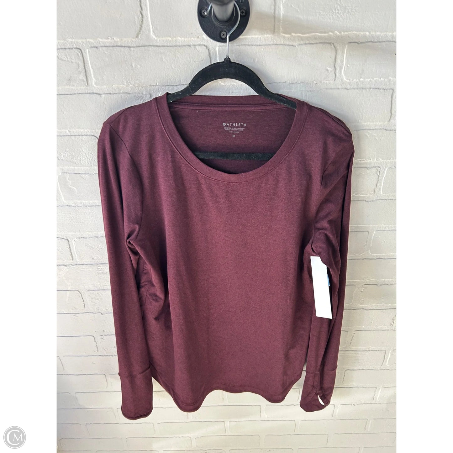 Athletic Top Long Sleeve Crewneck By Athleta In Red, Size: M