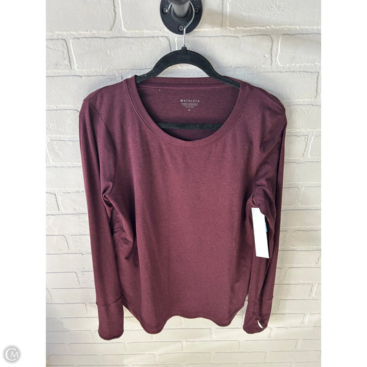 Athletic Top Long Sleeve Crewneck By Athleta In Red, Size: M