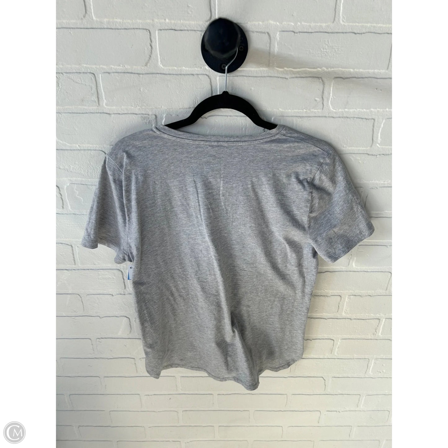 Top Short Sleeve Basic By Ann Taylor In Grey, Size: L