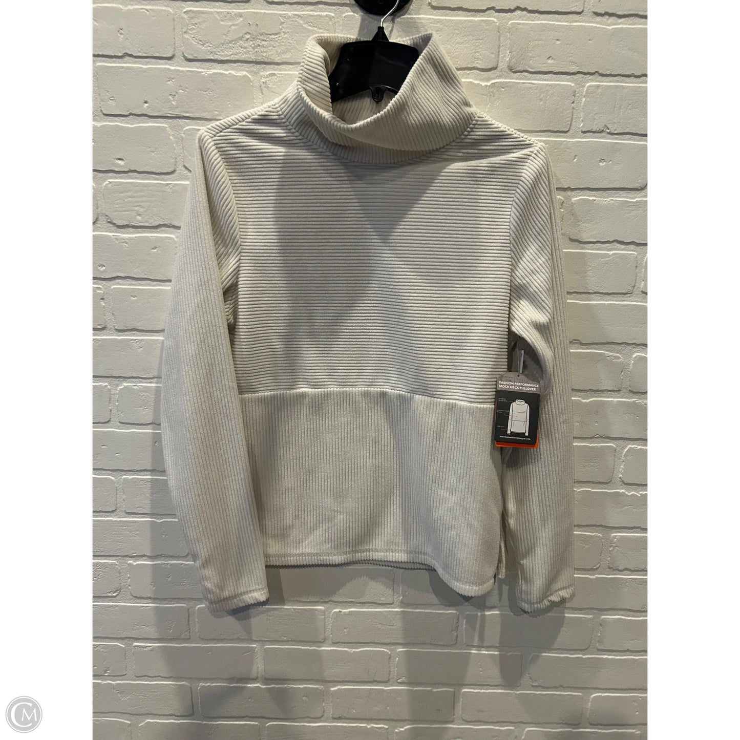 Sweatshirt Collar By Clothes Mentor In White, Size: S
