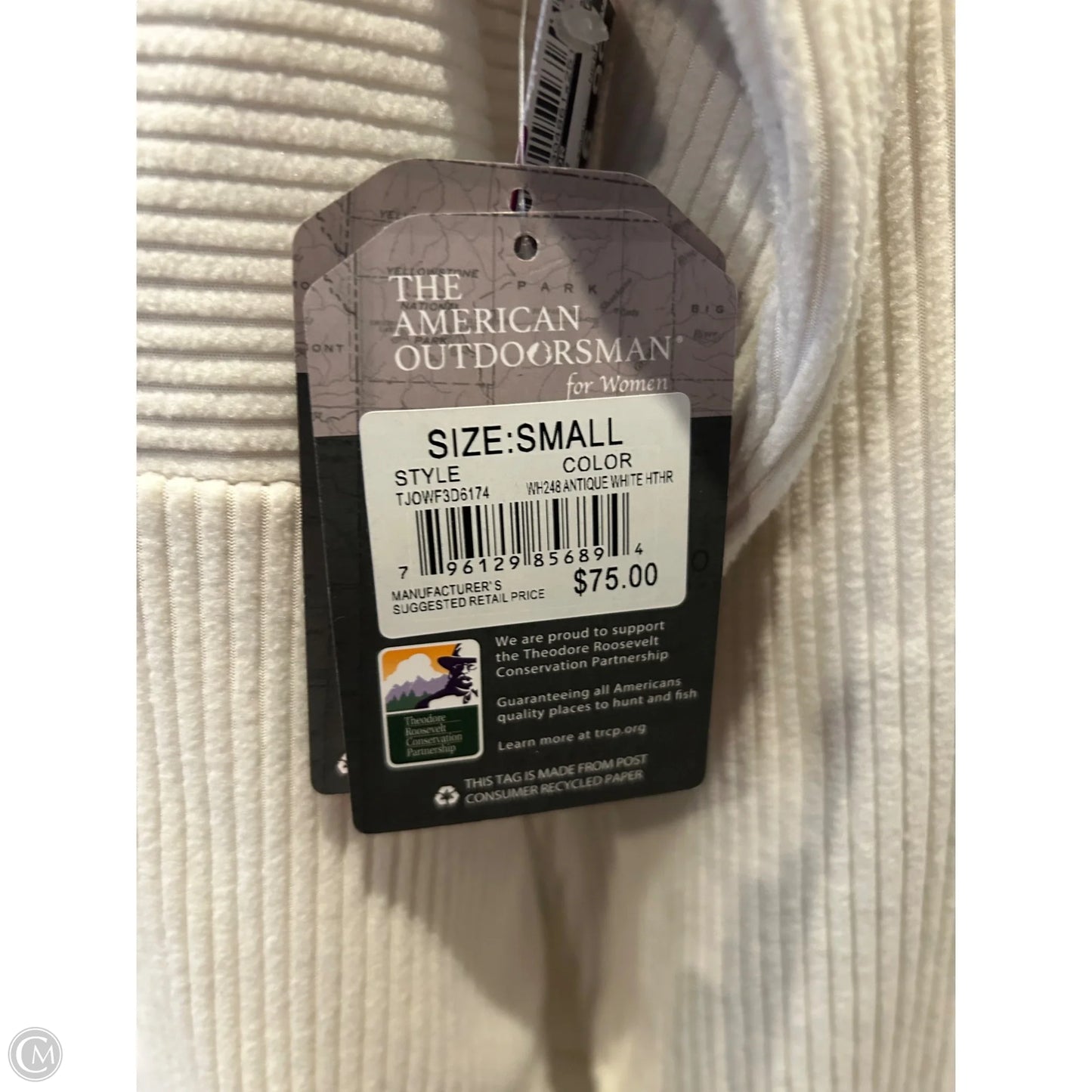 Sweatshirt Collar By Clothes Mentor In White, Size: S