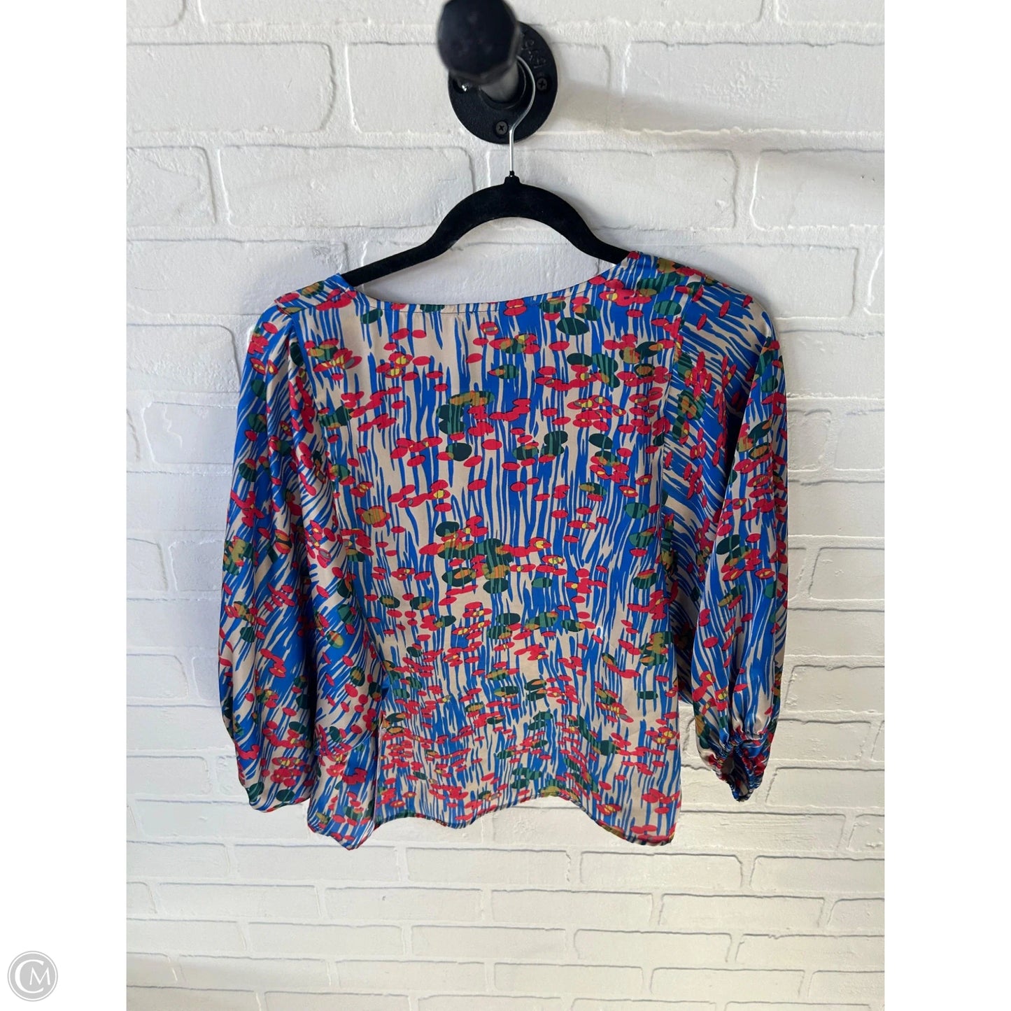 Top Long Sleeve By Collective Concepts In Blue & Grey, Size: S