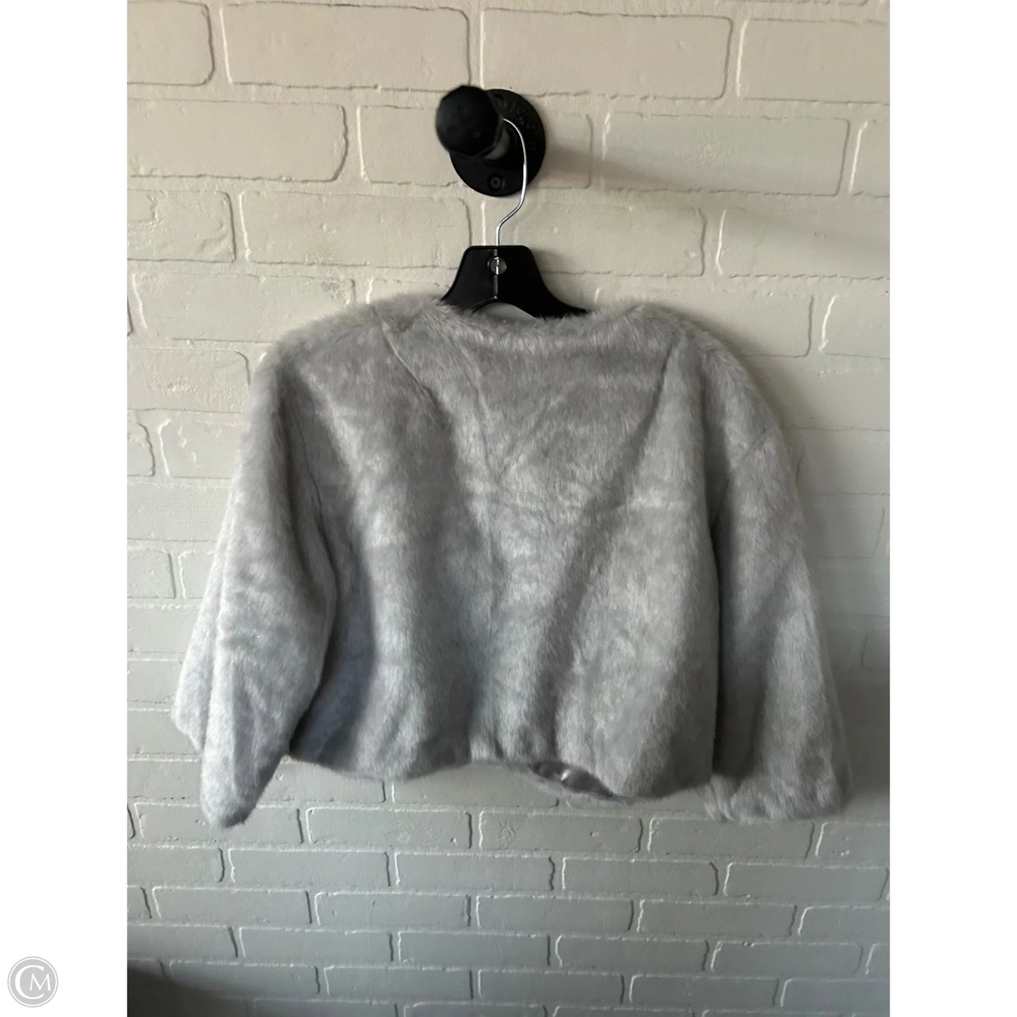 Jacket Faux Fur & Sherpa By Tahari By Arthur Levine In Grey, Size: Xl