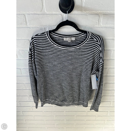 Top Long Sleeve By Loft In Black & White, Size: S