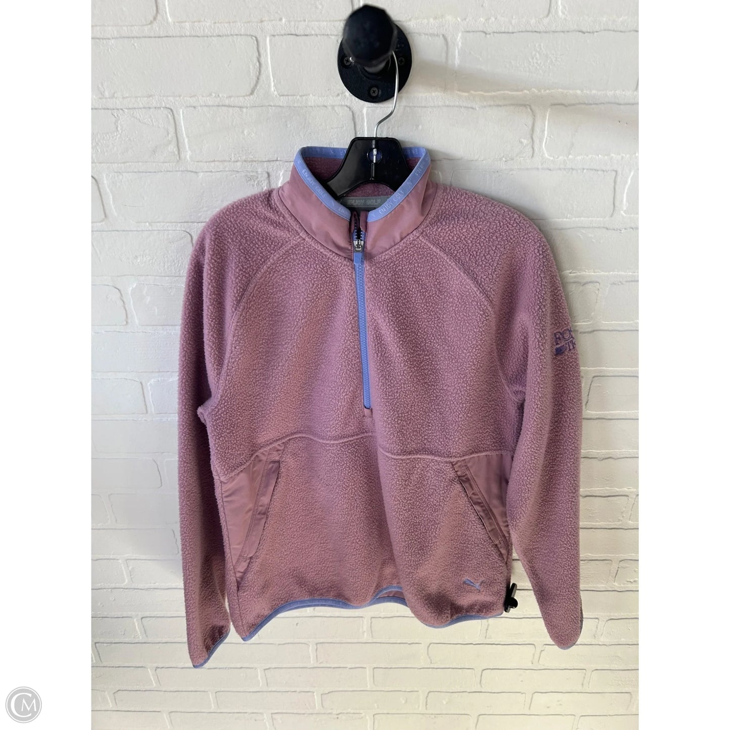 Jacket Fleece By Puma In Pink & Purple, Size: M