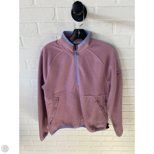 Jacket Fleece By Puma In Pink & Purple, Size: M