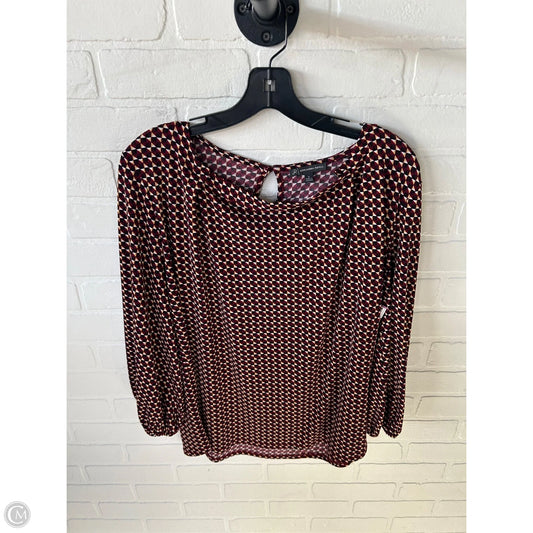 Top 3/4 Sleeve By Adrianna Papell In Red & Yellow, Size: S