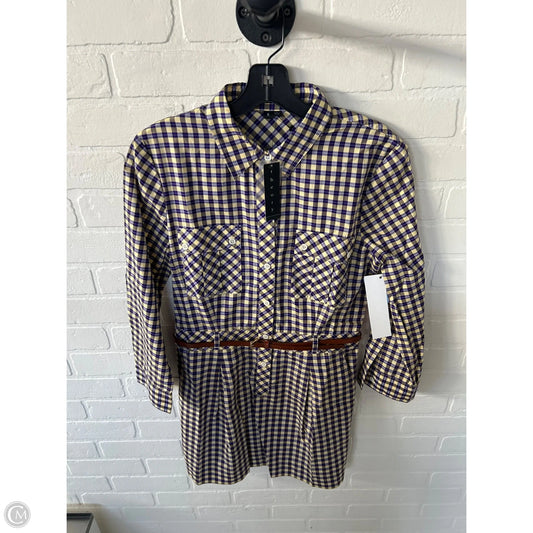 Dress Work By Theory In Purple & Yellow, Size: M