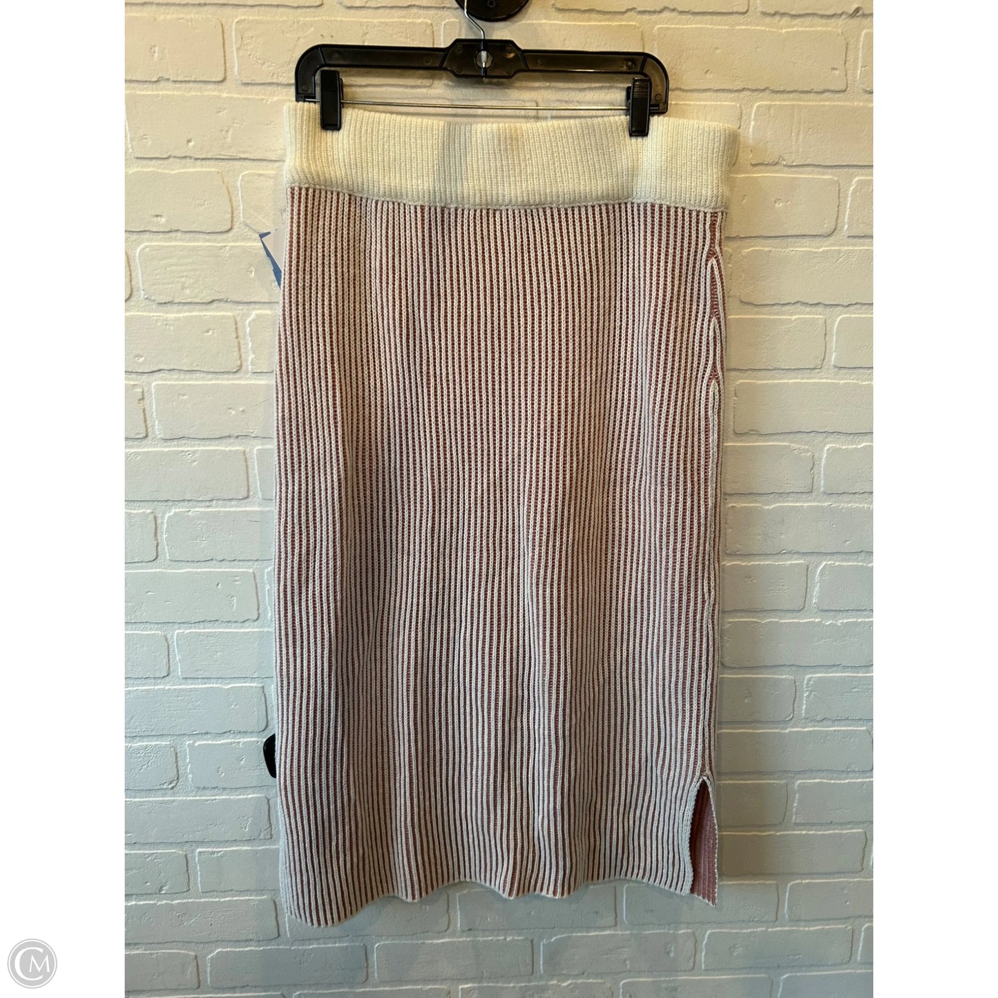 Skirt Set 2pc By Polagram In Pink & White, Size: 1x