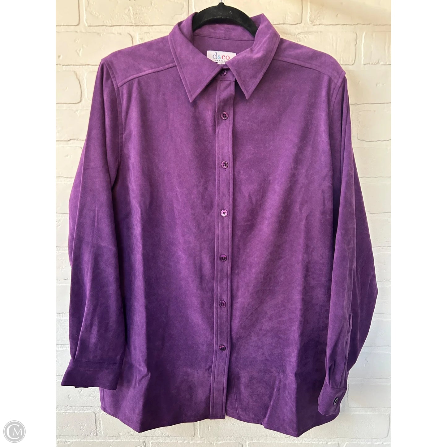 Jacket Shirt By D&co. In Purple, Size: Xs